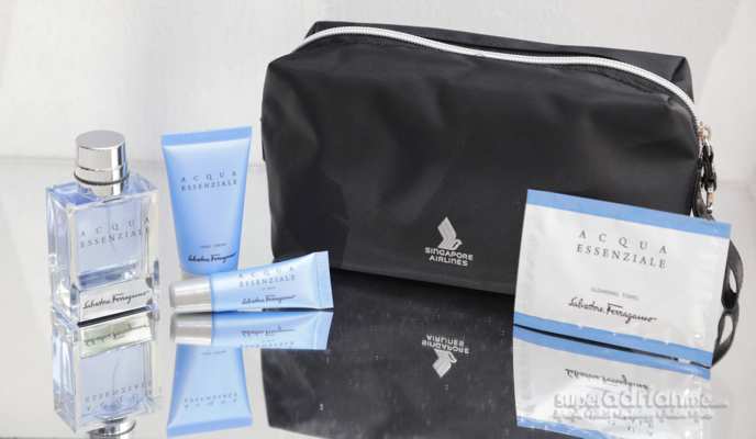 Singapore Airlines First Class Salvatore Ferragamo Amenity Kit for Men