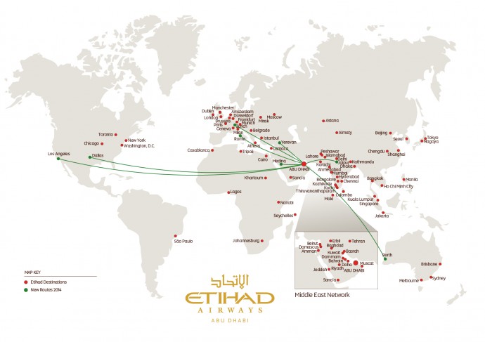 Aviation: Etihad - 2014 Network Expansion