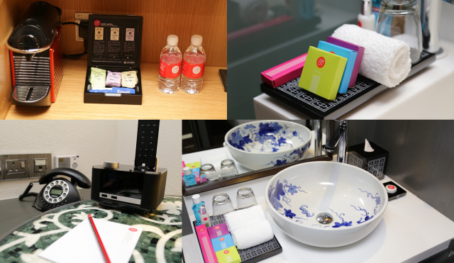 In-room amenities at the newly opened Amoy Hotel, Singapore