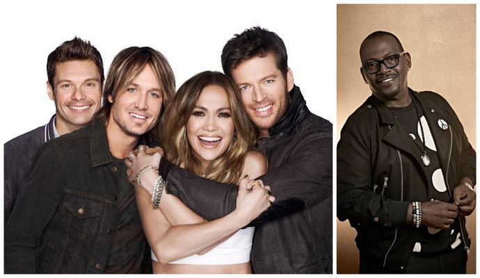 American Idol XIII - host Ryan Seacrest, judges Kieth Urban, Jennifer Lopez, Harry Connick Jr and mentor Randy Jackson