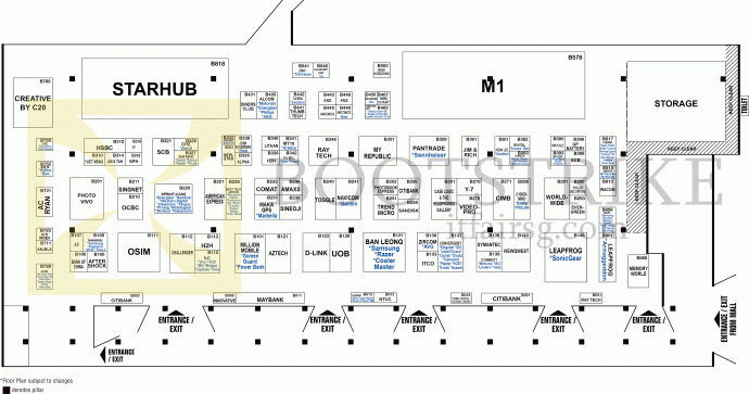 Floor Plan Map Basement 2, IT SHOW 2014