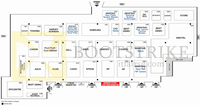 Floor Plan Map Level 1, IT SHOW 2014
