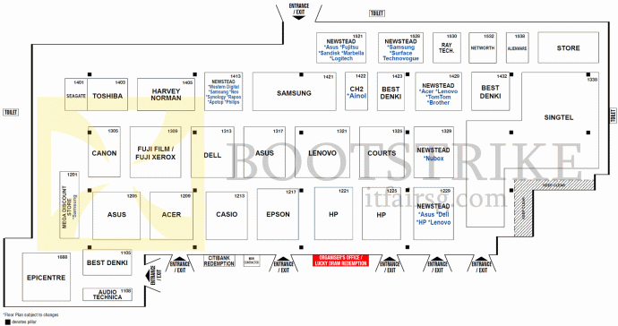Floor Plan Map Level 1, IT SHOW 2014 | SUPERADRIANME.com Floor Plan Map Level 1, IT SHOW 2014