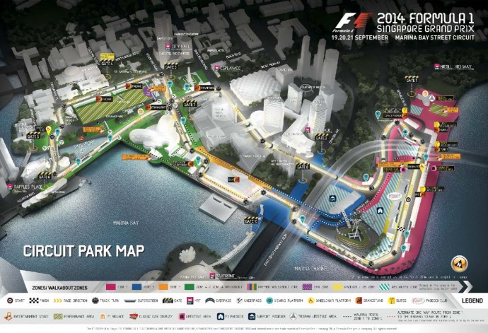 Singapore GP Marina Bay Street Circuit Map | SUPERADRIANME.com Marina Bay Street Circuit Map