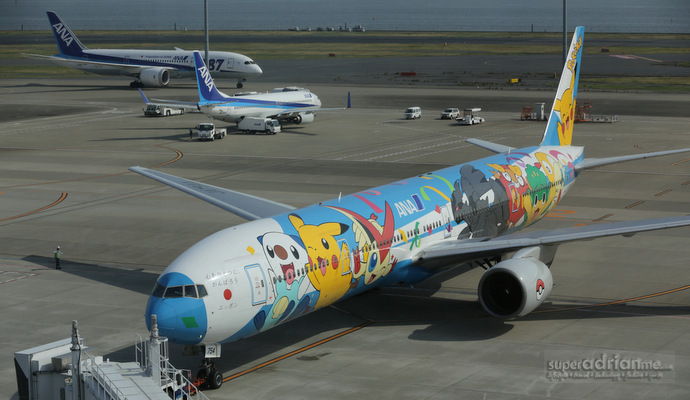 All Nippon Airways Pokemon Livery at Haneda Airport.
