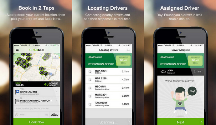 GrabTaxi App - Get You A Cab In Minutes During Peak Hours