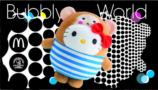 Hello Kitty Bubbly World Postcard Osaru No Monkichi