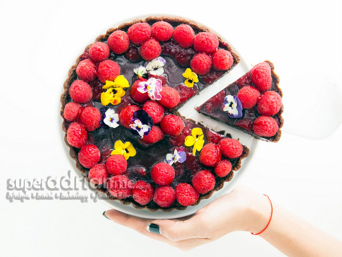 RECIPE: Audra Morrice's Dark Chocolate Raspberry Tart With Port Jelly