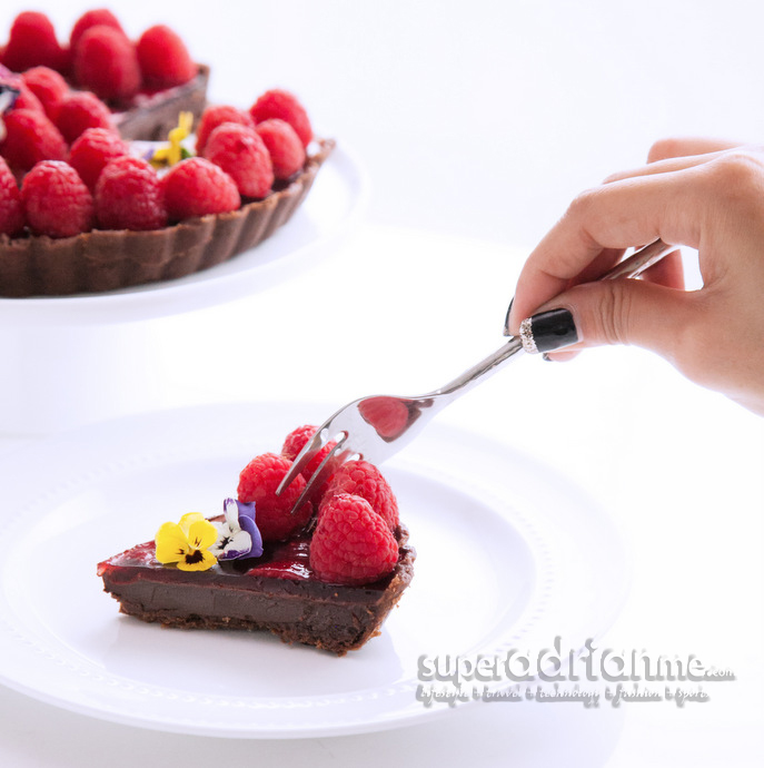 RECIPE: Audra Morrice's Dark Chocolate Raspberry Tart With Port Jelly