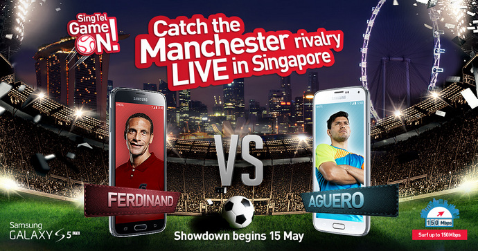 SingTel Game On!  Rio Ferdinand & Sergio Agüero Comes To Singapore