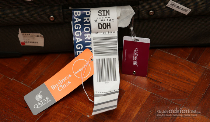 Qatar Airways Dreamliner Business Class luggage tag