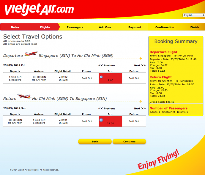 VietJetAir Website