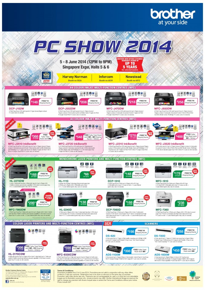 PC Show 2014: Brother Printers & Labellers Flyers