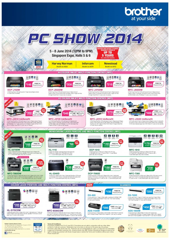 PC Show 2014: Brother Printers & Labellers Flyers