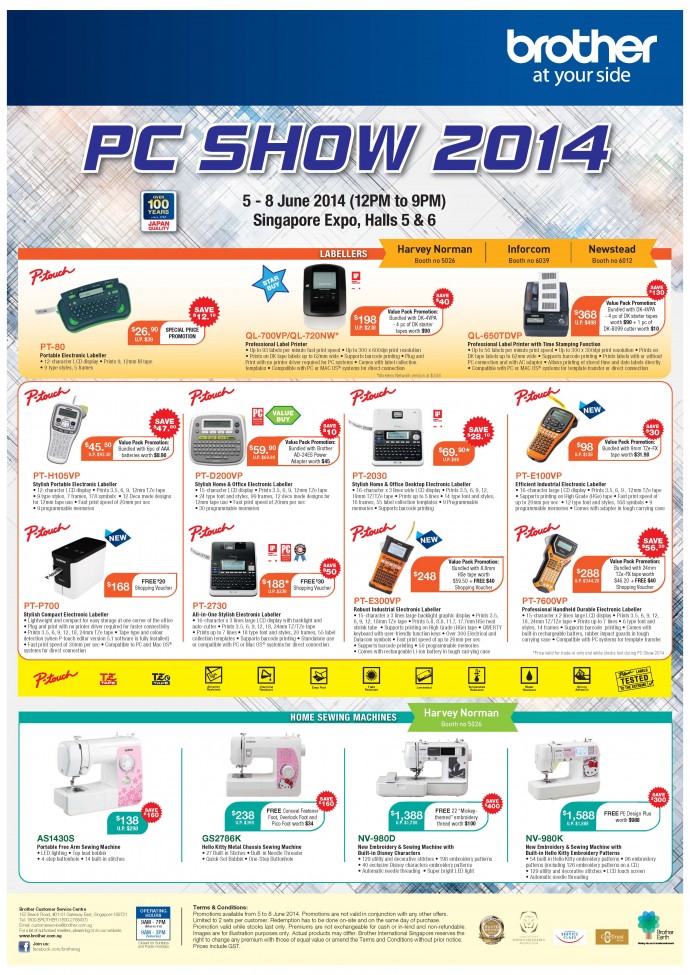 PC Show 2014: Brother Printers & Labellers Flyers