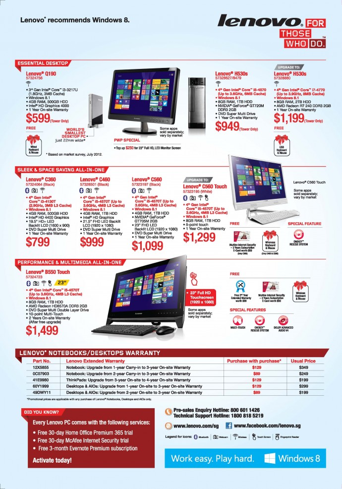 PC Show 2014: Lenovo Laptops, Desktops & AIO PCs Flyers