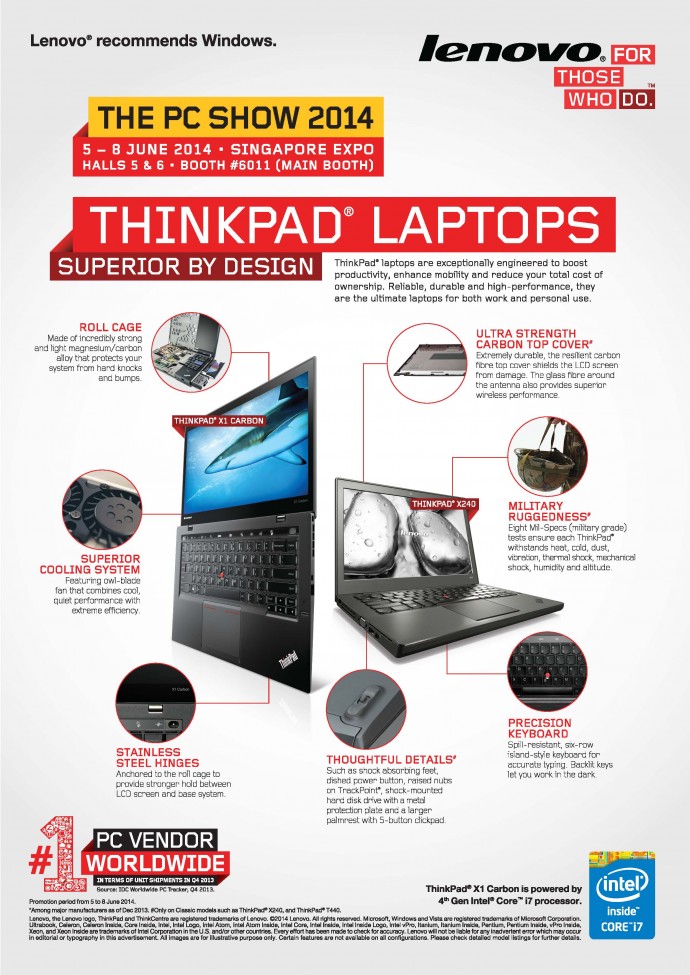 PC Show 2014: Lenovo Laptops, Desktops & AIO PCs Flyers