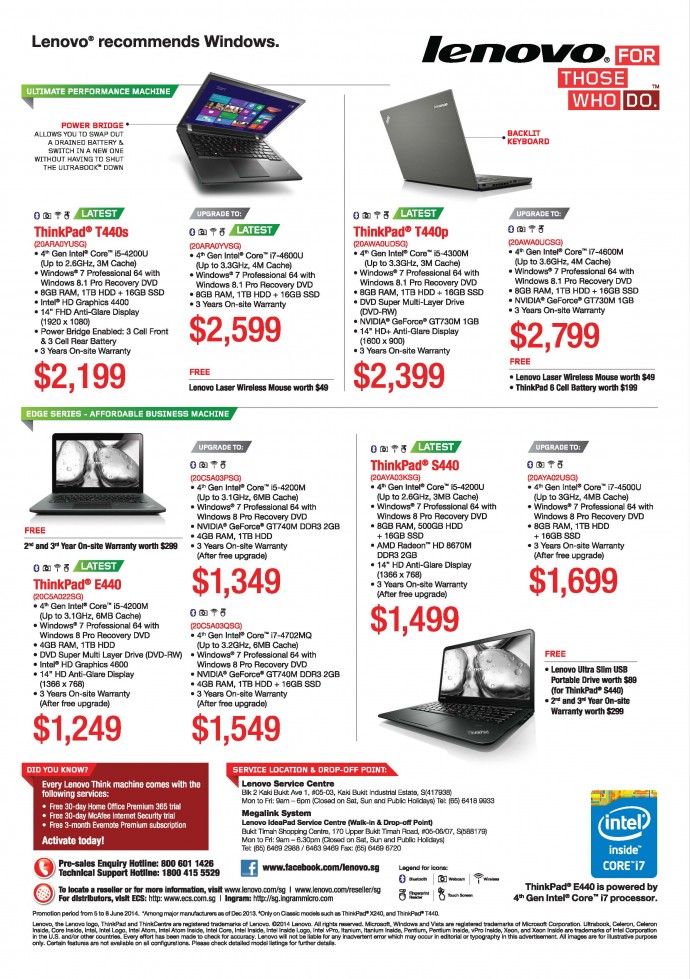 PC Show 2014: Lenovo Laptops, Desktops & AIO PCs Flyers