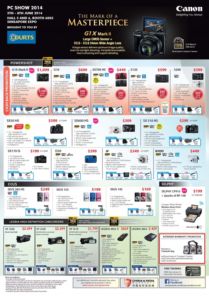 PC SHOW 2014 - Canon Compact Camera Flyers