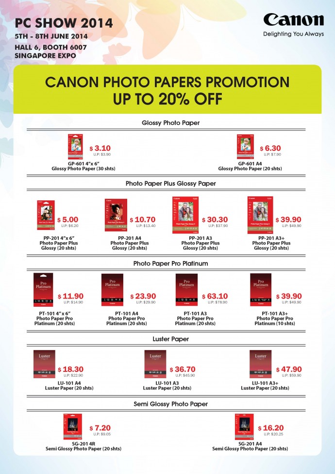 PC Show 2014 Printer Paper Flyers