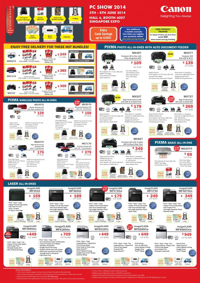 PC Show 2014 - Canon Inkjet Printer Flyers