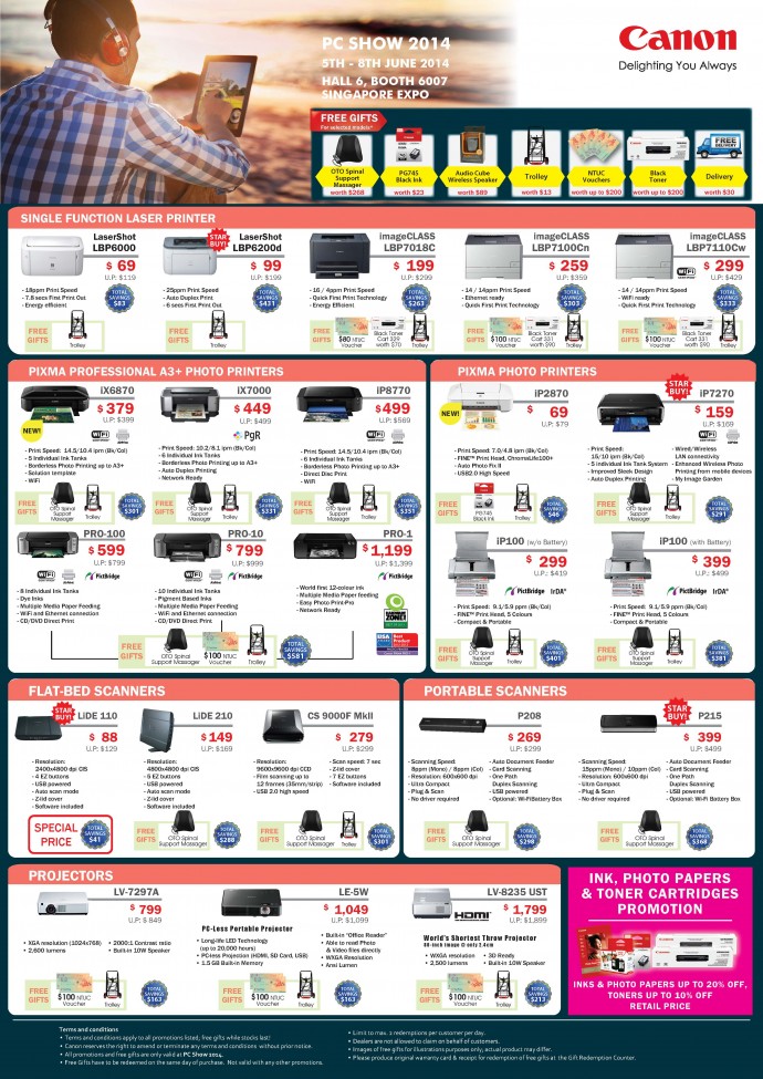 PC Show 2014 - Canon Laser Printer Flyers