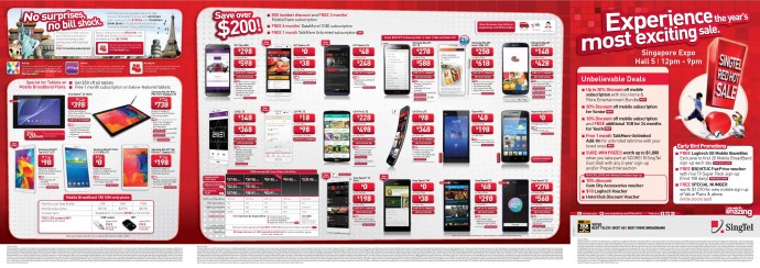 PC Show 2014: SingTel Mobile, Broadband & Mio TV Offers Flyer