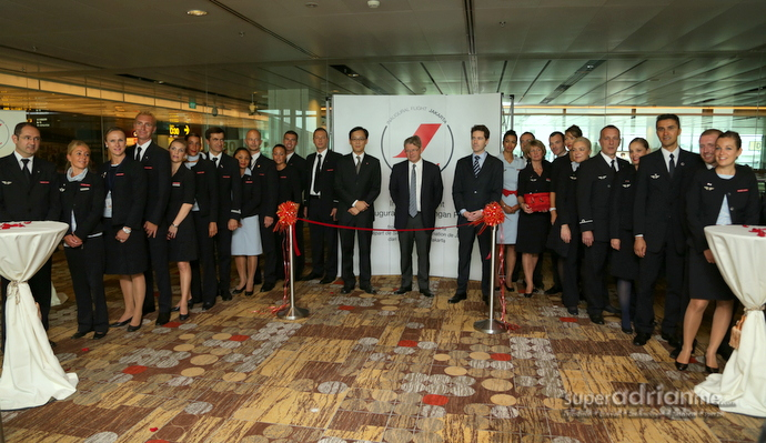 Air France Inaugural Flight to Jakarta ceremony at Singapore Changi Airport.
