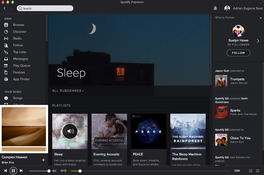 Spotify Introduces Dinner and Sleep Browse Playlists