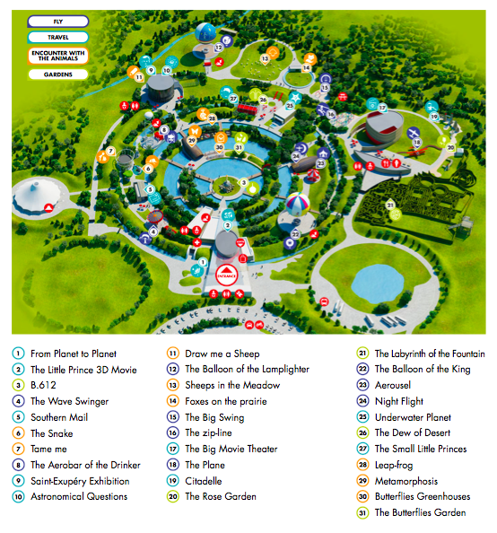 The Little Prince Theme Park Map