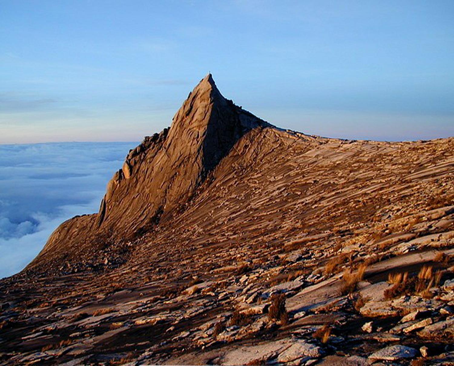 Lows Peak at 4095 2m the summit of Mount Kinabalu
