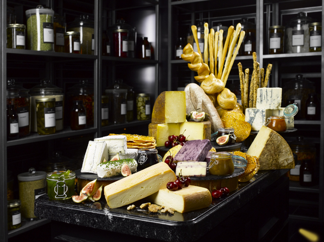 Artisan American cheeses in the Ingredients Room
