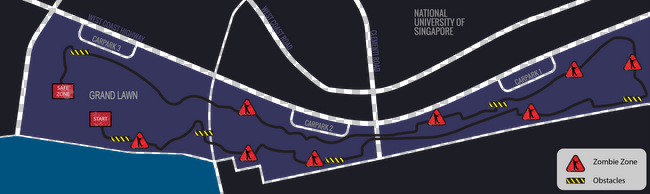 Zombie Run for your Lives October 2014 Route