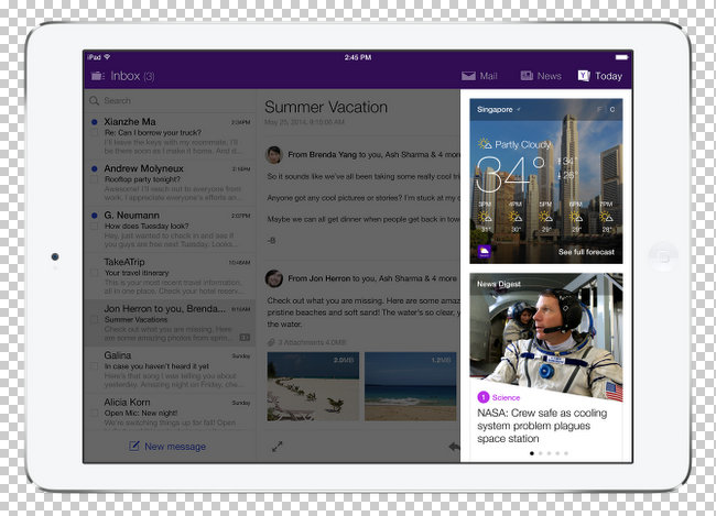 Yahoo Maill App for iOS_iPad