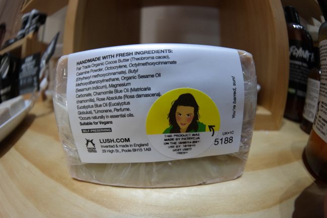 Lush The SunBlock | SUPERADRIANME.com Lush The Sunblock - Ingredients