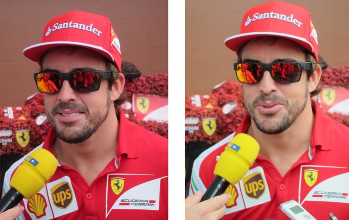 Fernando Alonso smiling