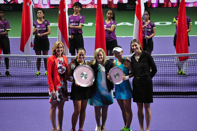 WTA Singapore - The Rising Stars and their trophies