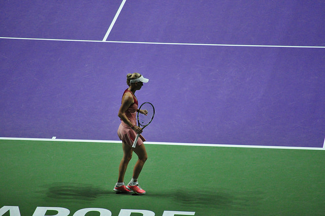 First set, Caroline Wozniacki