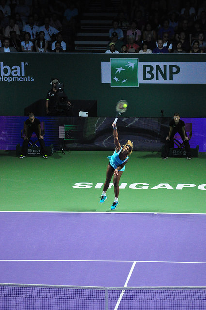 Serena Williams started zoning her serve