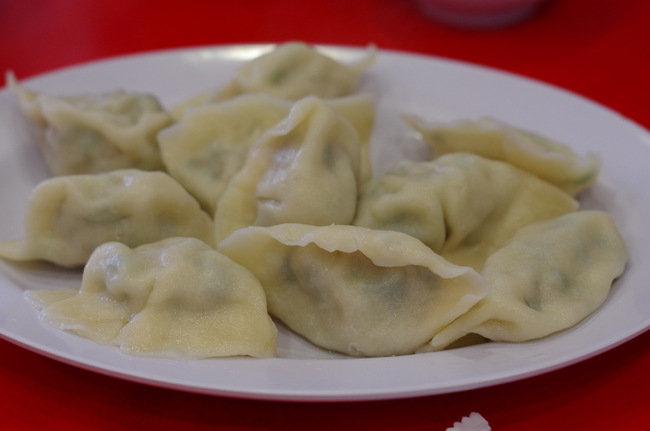 Mixed seafood and pork dumplings