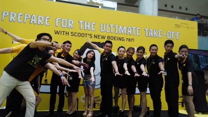 Scoot Ultimate Take-Off Challenge roadshow at Marina Square