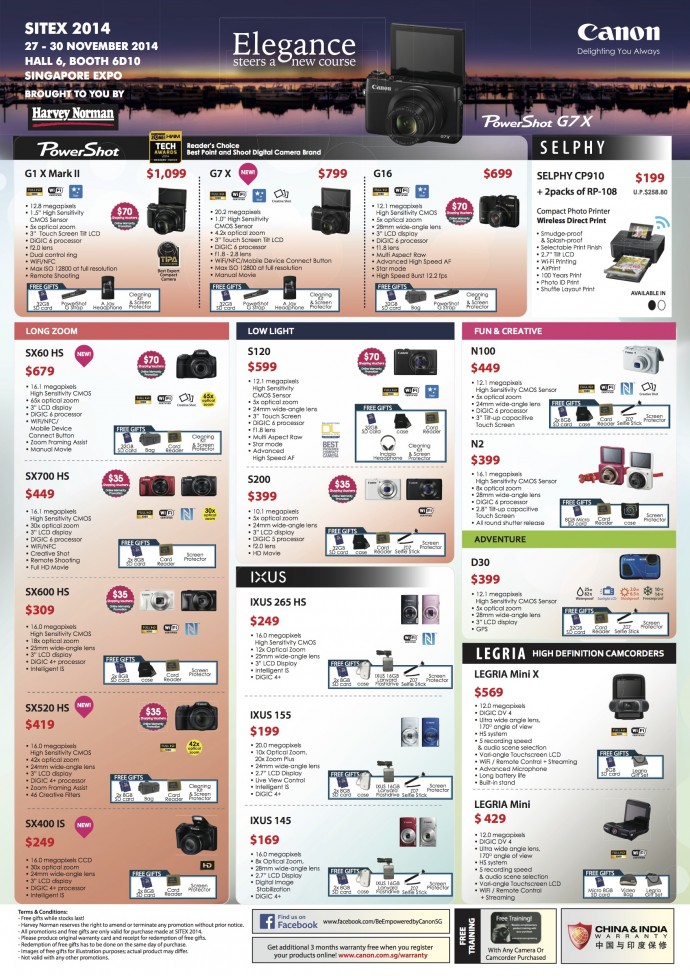 Canon offers at SITEX 2014 (Click to expand)