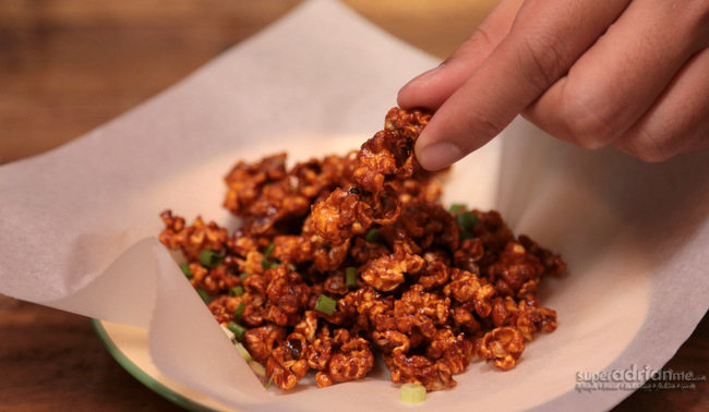 The Prawn Star - Sriracha Caramel Popcorn | SUPERADRIANME.com The Prawn Star - Sriracha Caramel Popcorn
