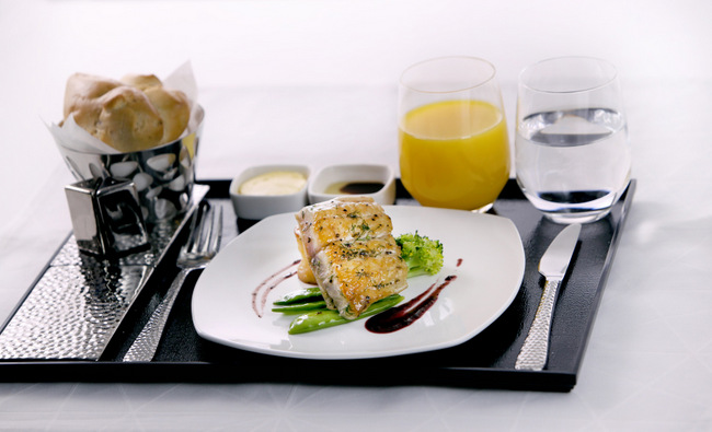 Etihad Airways New Business Class Dining