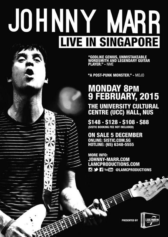 Johnny Marr Singapore Art | SUPERADRIANME.com Johnny Marr Live in Singapore 2015