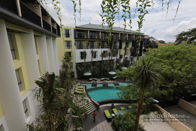 The pool at the ground level just outside Ancak Restaurant  Lounge at Mercure Legian Bali