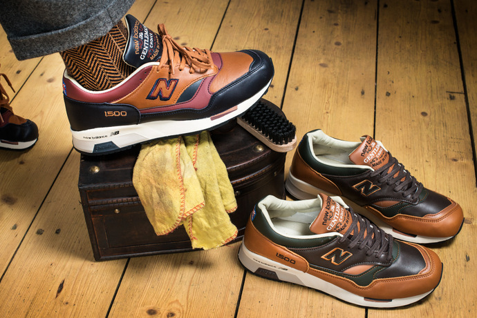 new balance leather sneakers