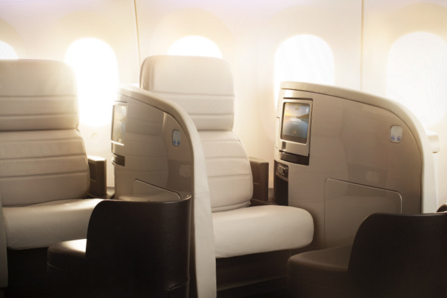 Air New Zealand Business Premier Seat Upright