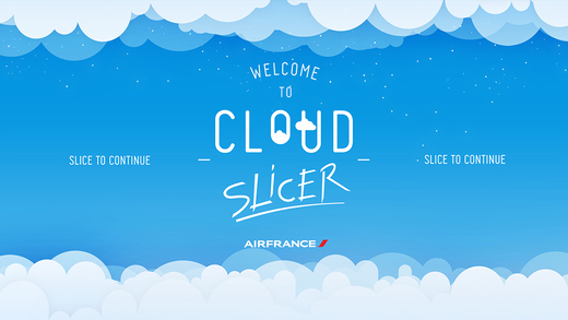 Air France Cloud Slicer mobile game | SUPERADRIANME.com Air France Cloud Slicer mobile game