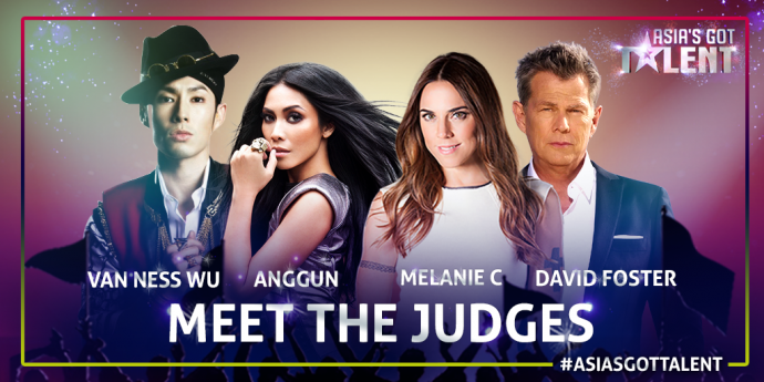 Asia's Got Talent  Judges - Va Ness Wu, Anggun, Mel C and David Foster